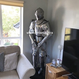 Medieval Kinght Handmade Wearable Suit Of Armor Nickel Finish Home Decorative Item Best For Gift