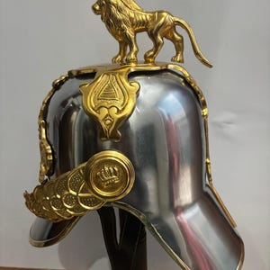 Royal Bavarian Helmet Hartschiere Life Guards German Helmet - Lion Helmet Gift Item