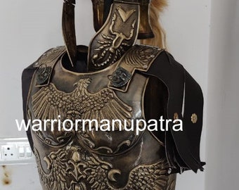 Medieval Brass Armor Roman Cuirass Reenactment Breastplate 18ga Brass ...