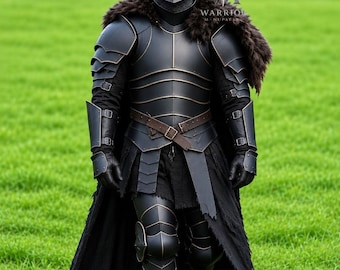 Medieval Knight Full Armor Suit Handmade Steel Helmet Breastplate Backplate Pauldrons Gauntlets Leg Armor Wearable LARP