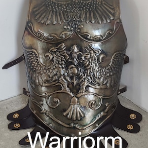 Handmade SPQR 18ga Steel Medieval Armor Roman Chiseled Cuirass Knight Breastplate