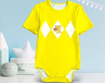 AB/DL Yellow Baby Dino Ranger bodysuit