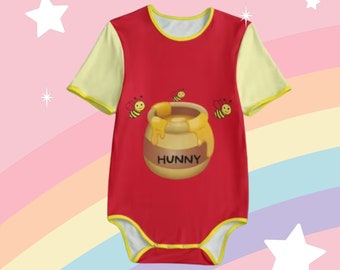 Body de bebé adulto con estampado de olla de miel.