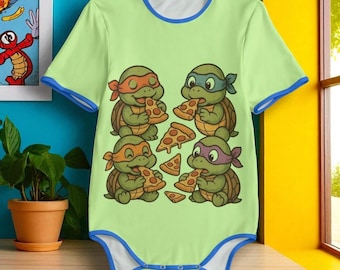 Adult Baby Green baby turtle Bodysuit