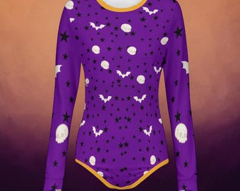 Cute lil Core Bats and Skull Haloween bodysuit