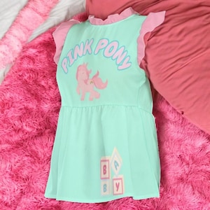 ABDL roze roze pony Peek A Boo-top