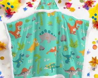 ABDL Adult Baby Dinosaur Hooded Blanket