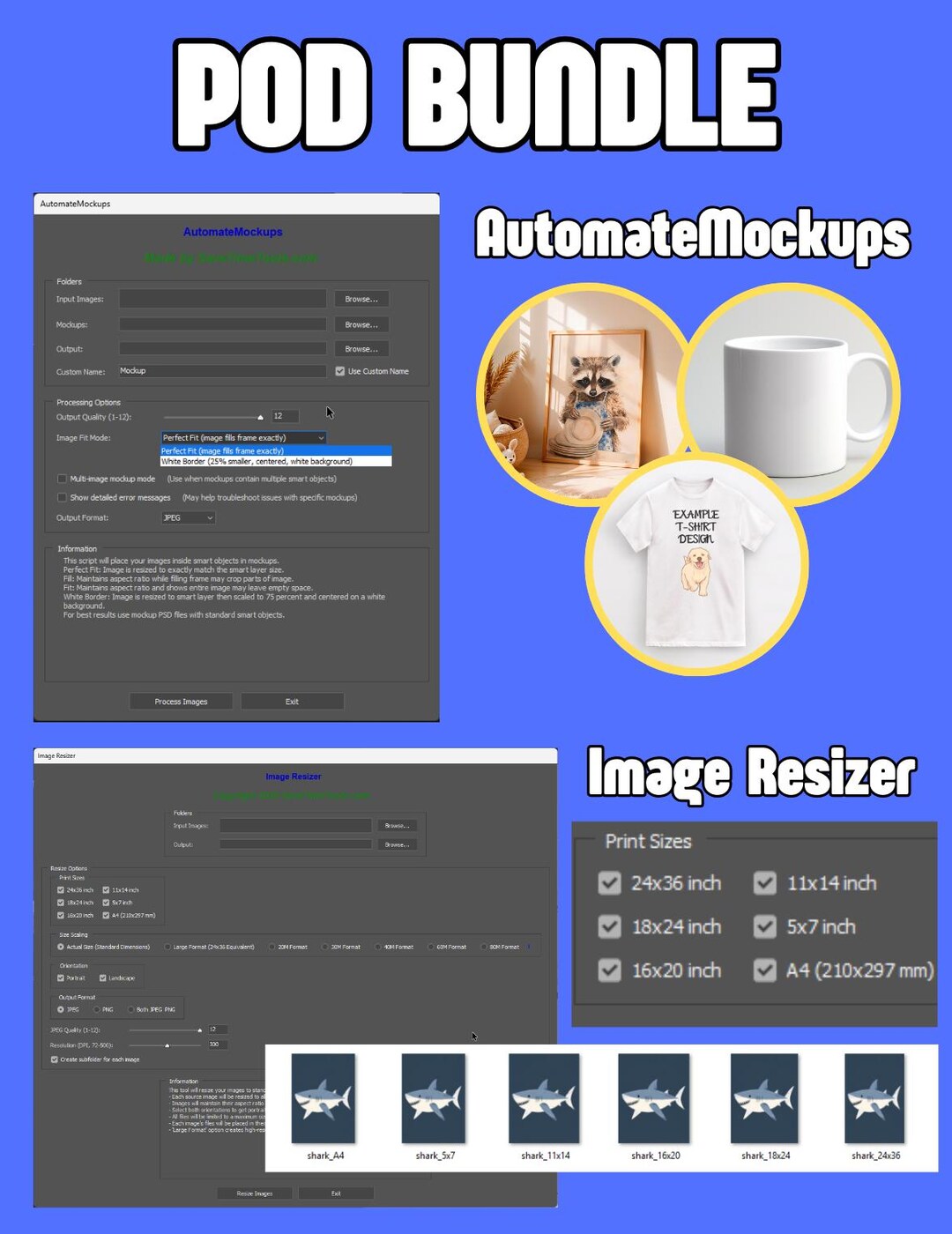 Print on Demand Tool Bundle - Mockup Software & Bulk Image Resizer ...