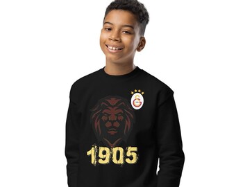 Galatasaray Kids Sweatshirt Football Unisex Pullover Children 1905 Lion