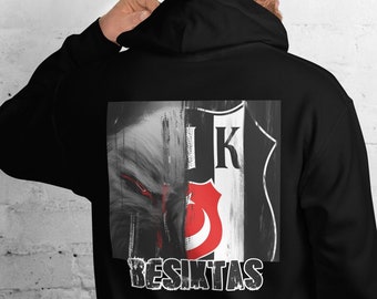 Besiktas Istanbul Eagle Kartal Backprint Sweat à capuche Aigle