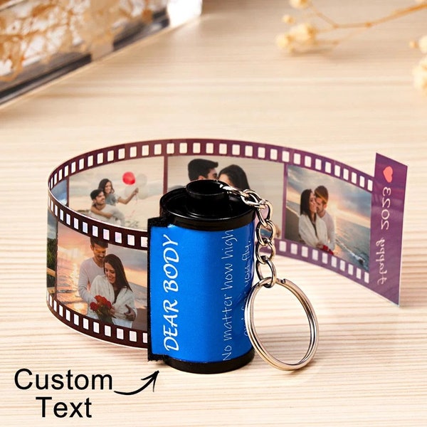 Personalized Photo Film Roll Keychain, Camera Film Keychain, Photo Album Keychain, Custom Film Photo Keychain, Gift for Boyfriend