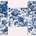 20 Vintage Delft Seamless Pattern, Digital Paper Pack, Flowers ...
