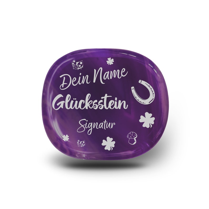 Glücksstein Taschenstein personalisiert, individuell, verschiedene Farben Bild 3