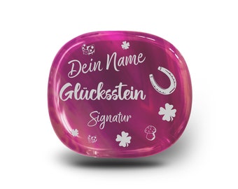 Glücksstein Taschenstein - personalisiert, individuell, verschiedene Farben