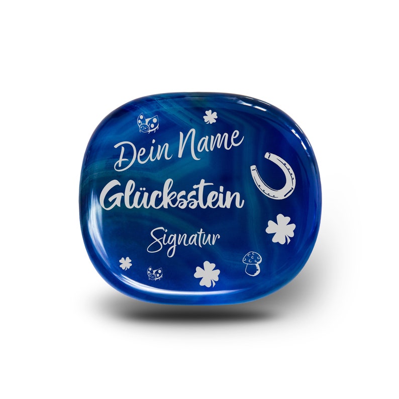 Glücksstein Taschenstein personalisiert, individuell, verschiedene Farben Bild 2