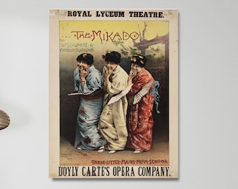 The Mikado Japan Vintage Travel Poster: Art Print - Etsy