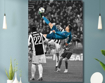 クリスティアーノ・ロナウド キャンバスアート、CR7 オーバーヘッド