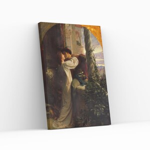 Romeo and Juliet by Frank Dicksee Artwork Reproduction Decor Kidsroom Ready Wall Hanging Canvas Wall Art Print Painting Poster,Roll,Panel