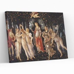 Primavera by Sandro Botticelli Canvas Wall Art Aesthetic Decor Renaissance Art Lover Gift Kidsroom Wall Hanging Decor Giclée Print Painting