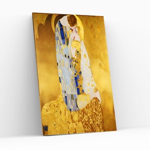 Authentic Design Kiss Canvas Wall Art Gustav Klimt Painting The Kiss Artwork Reproduction Home Decor Ready Wall Hanging Canvas Art Print