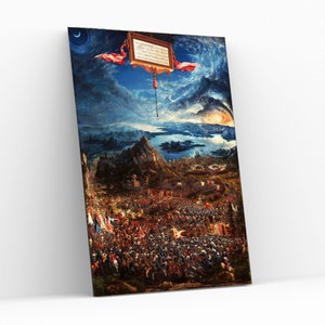 Battle of Alexander at Issus by Albrecht Altdorfer Canvas Wall Art 100 Great Paintings Wall Hanging Decor Medieval Art Decor Gicleé Print
