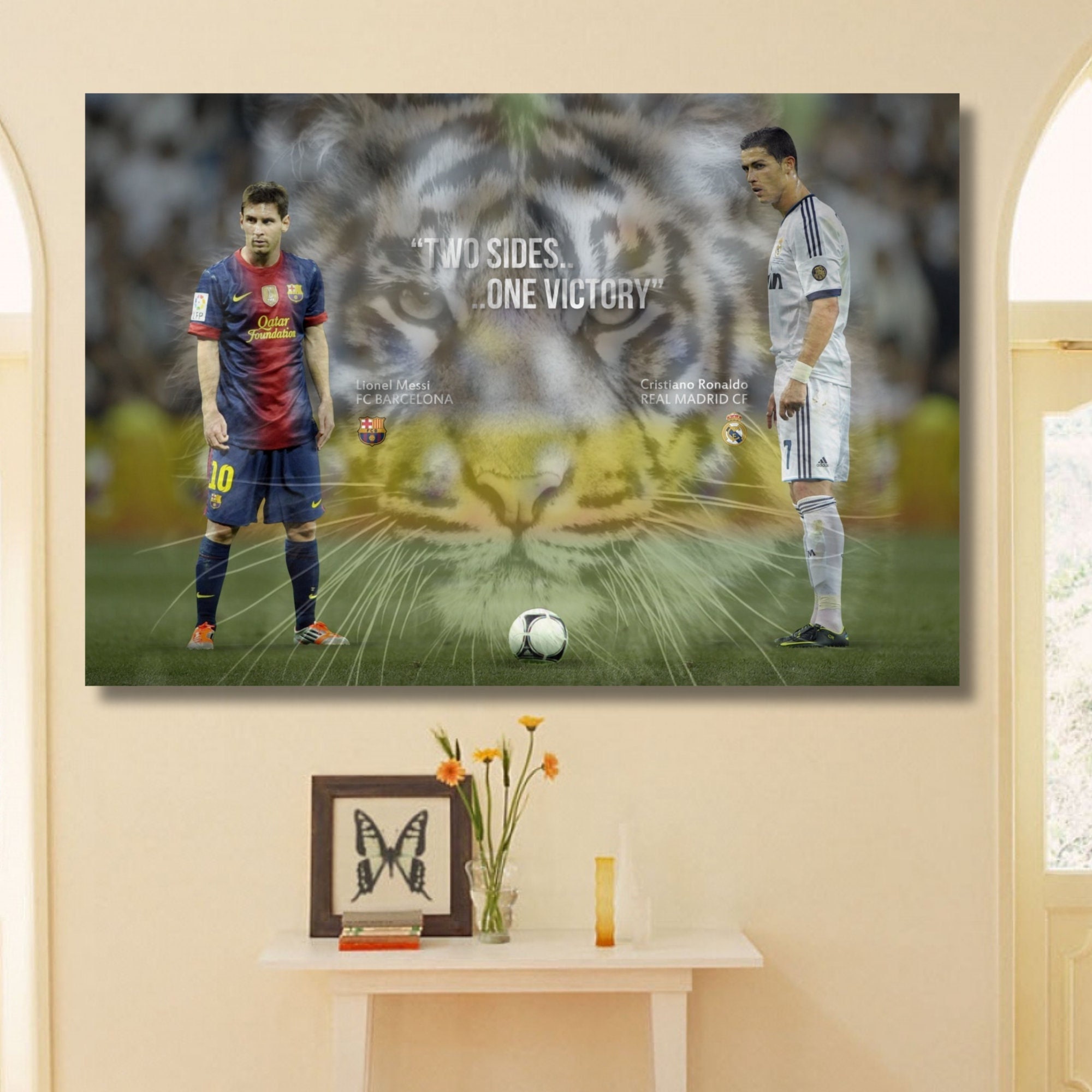 messi and ronaldo playing chess wallpaper