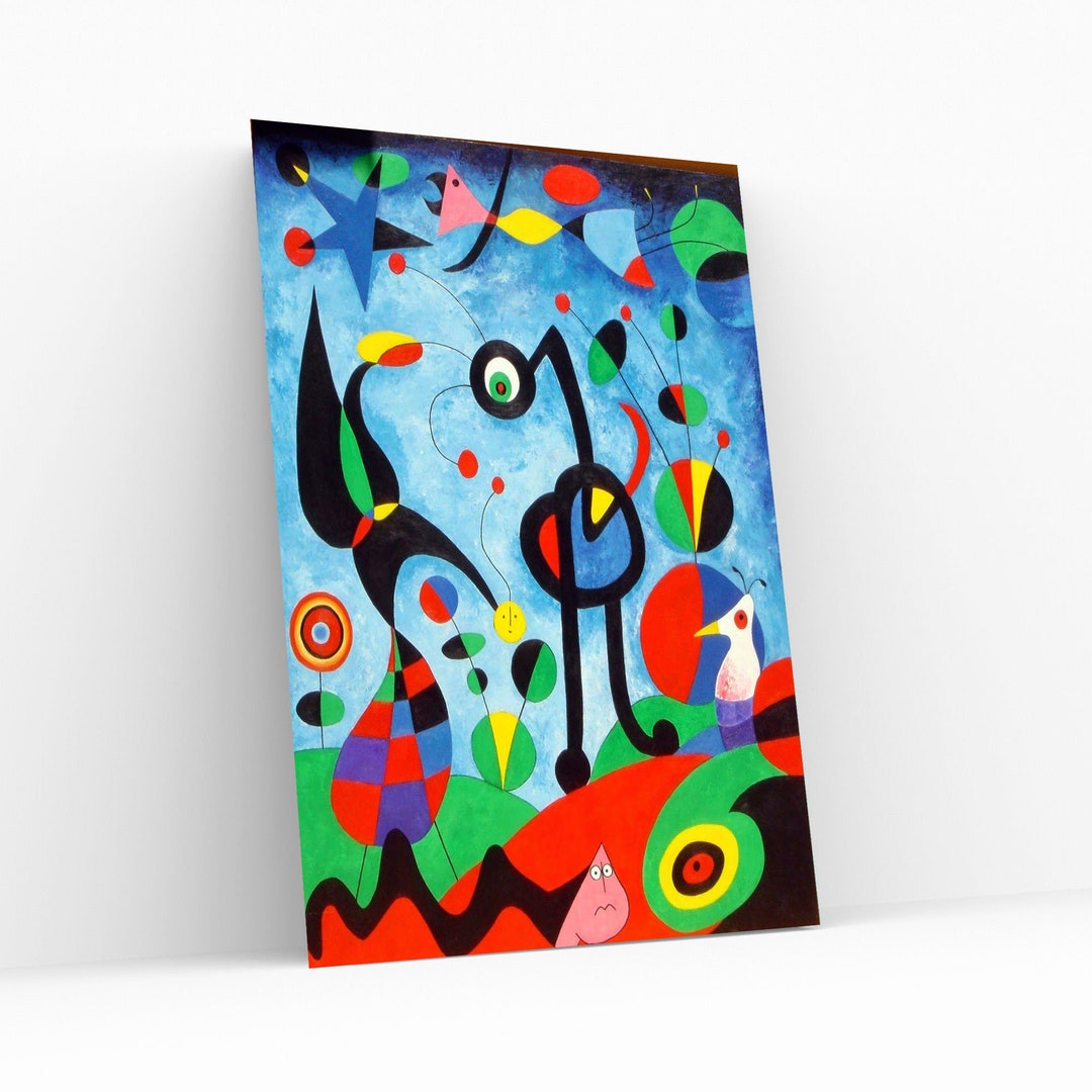 The Garden by Joan Miro 1925 Canvas Wall Art Kids Room Wall