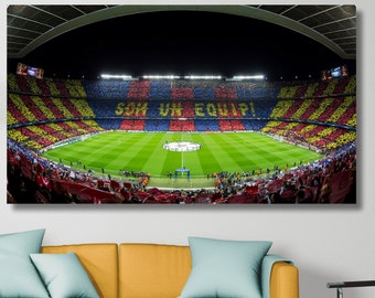 Barcelona Barca Stadium Camp Nou estadi llegendari del futbol Football Soccer Home Decor Canvas Print Wall Art Poster,Roll,Framed Panel