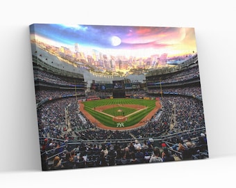 Yankee Stadium NYC The House That Ruth Built Modern Home Decor Kids Room Man Cave Ready Wall Hanging Canvas Wall Art Gicleé Print Painting
