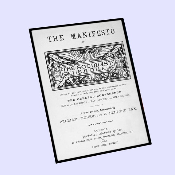 Socialist League Manifesto 1885,CANVAS PRINT ART,Vintage Art,Political Document Art,Historical Gift,Vintage Room Decor,Inspirational Decor
