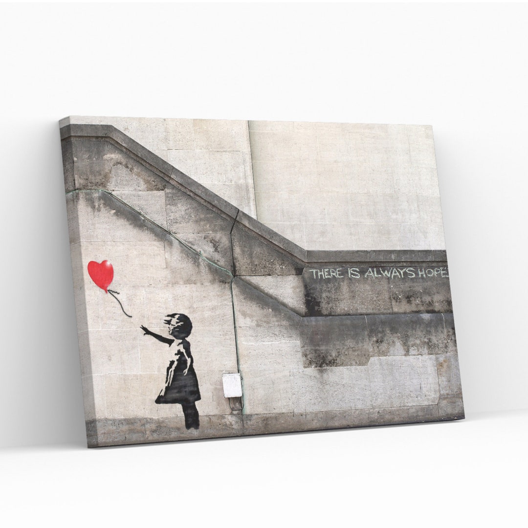 Banksy Design Graffiti Canvas Wall Art Decor Gift for Kids Room Ready ...