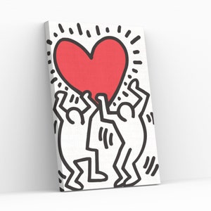 Keith Haring Love Pop Art Street Art Artwork Reproduction Ready WallHanging Canvas Wall Art Print Painting Poster,Roll,Panel