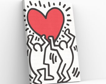 Keith Haring Love Pop Art Street Art Artwork Reproduction Ready WallHanging Canvas Wall Art Print Painting Poster,Roll,Panel