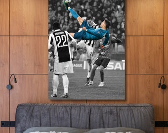 クリスティアーノ・ロナウド キャンバスアート、CR7 オーバーヘッド