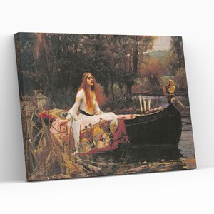 Lady of Shalott John William Waterhouse Famous Artwork Reproduction Canvas Wall Art Wall Hanging Decor Art Lover Gift Giclée Print Painting