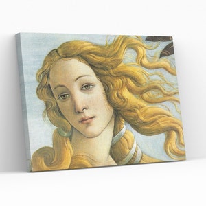 Closeup Birth of Venus by Sandro Botticelli Canvas Wall Art Aesthetic Renaissance Art Lover Gift Wall Hanging Decor Giclée Print Painting