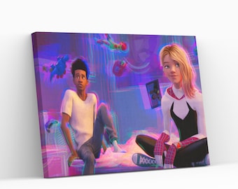 Spiderman Across the Spider Verse Gwen Stacy Miles Morales Home decor kinderkamer cadeau canvas muurkunst schilderij print poster, rol, ingelijst paneel