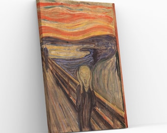 Scream by Edvard Munch Famous Artwork Reproduction Canvas Wall Art Aesthetic Home Decor Interior Gift for Art Lovers Print Giclée Painting