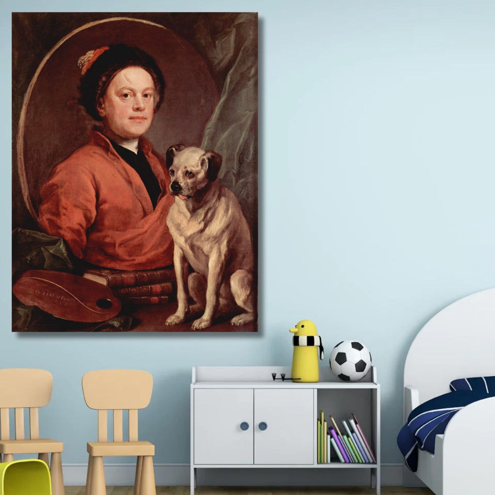 The Painter and His Pug by William Hogarth Famous Artwork