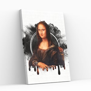 Mona Lisa Special Design Renaissance Painting Famous Artwork Reproduction Aesthetic Decor Minimalist Art Canvas Painting Decorative Wall Art