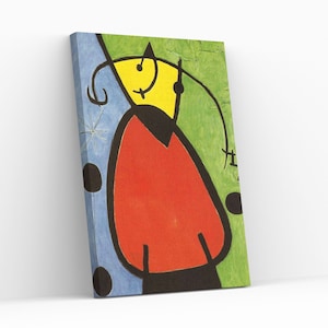 The Birth of Day by Joan Miro Artwork Reproduction Canvas Wall Art Print Gicleé Painting Gift for Art Enthusiasts Unique Wall Decor Piece