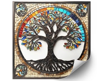 White BG Tree of Life Canvas Wall Art Tree of Life Kidsroom Gift Tree of Life Office Wall Hanging Decor Tree of Life Gicleé Print Painting