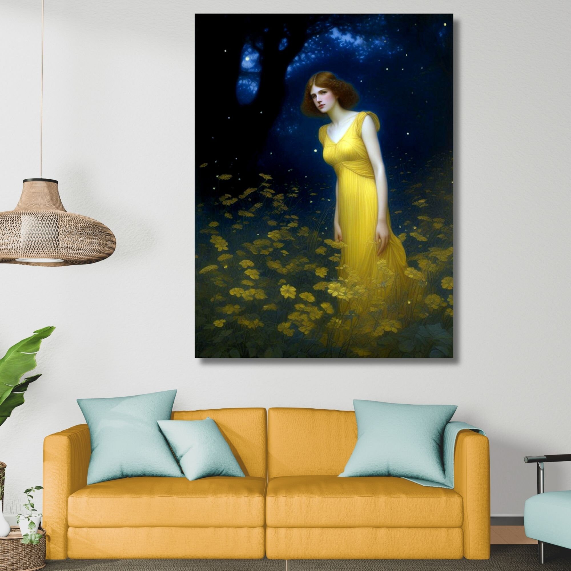 Diseño de IA de Víspera de verano inspirado en la famosa obra de arte de  Edward Robert Hughes, reproducción en lienzo, arte de pared, decoración  estética, pintura con impresión Giclée - Etsy, image size:2000x2000