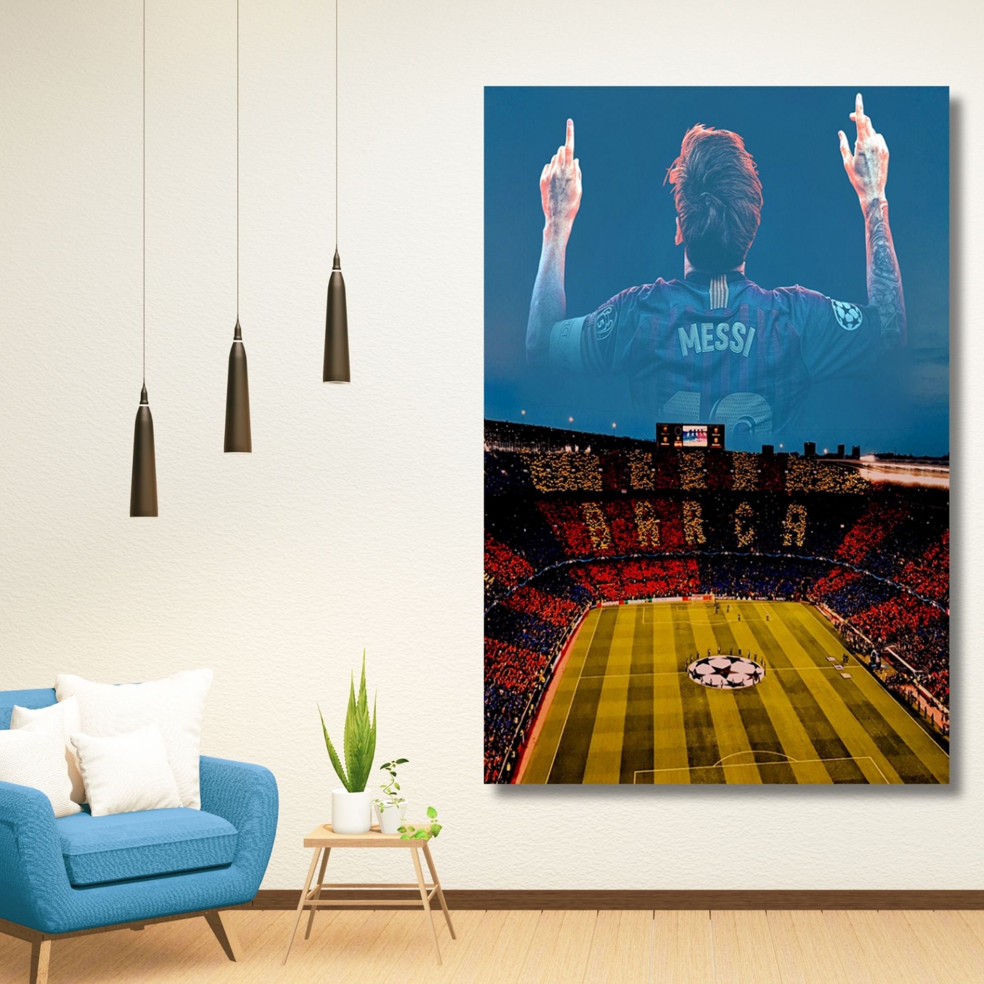 Barcelona FC Wall Art Canvas Print - 5-Piece Set Soccer Poster For Home Decor