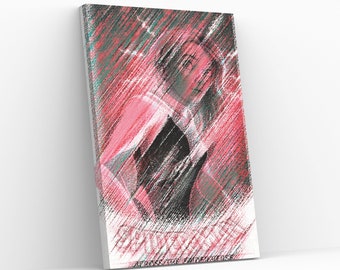 Gwen Stacy Pink Hero Pastel Canvas Wall Art ATSV Superhero Strong Woman Gift Poster Kidsroom Wall Hanging Decor Gicleé Print Canvas Painting