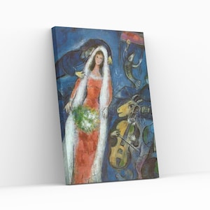 La Mariée (the Bride) 1912, Marc Chagall, Reproduction Art
