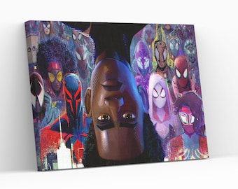 Miles Morales, Spiderverse Canvas Art – Superhero Wall Decor
