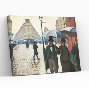 Gustave Caillebotte Paris Street Rainy Day Artwork Reproduction Canvas Wall Art Wall Hanging Decor Art Lover Gift Giclée Print Painting