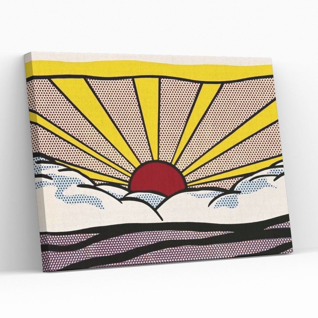Roy Lichtenstein Sunrise Artwork for Walls Minimalist Art - Etsy