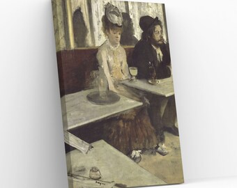 エドガー・ドガ作「カフェで」キャンバス壁アート エドガー・ドガ作
